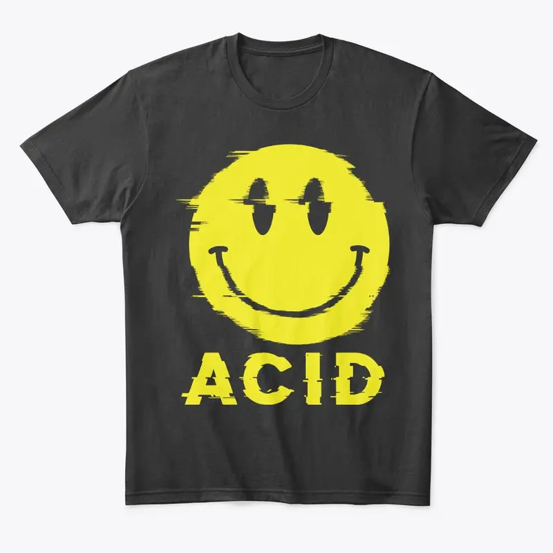 ACID 303 TECHNO SMILEYFACE UNISEX TEE