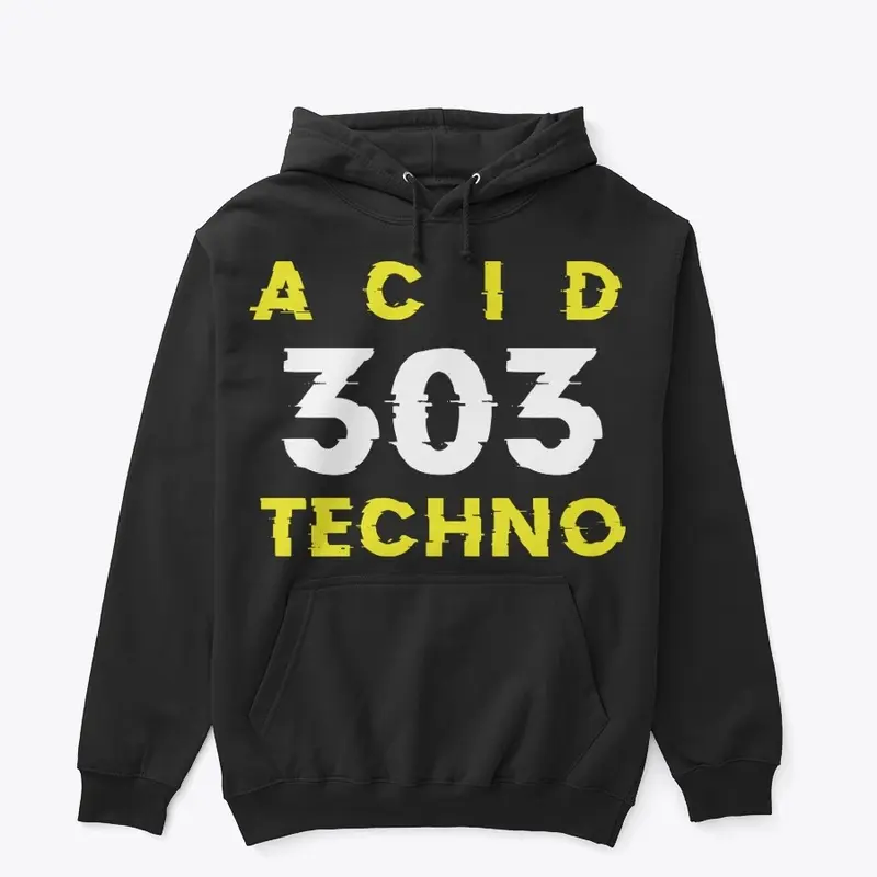 ACID 303 TECHNO SMILEYFACE UNISEX HOODIE