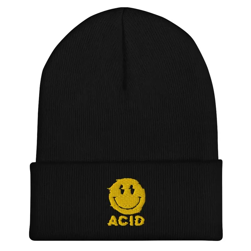 ACID SMILEYFACE BEANIE HAT